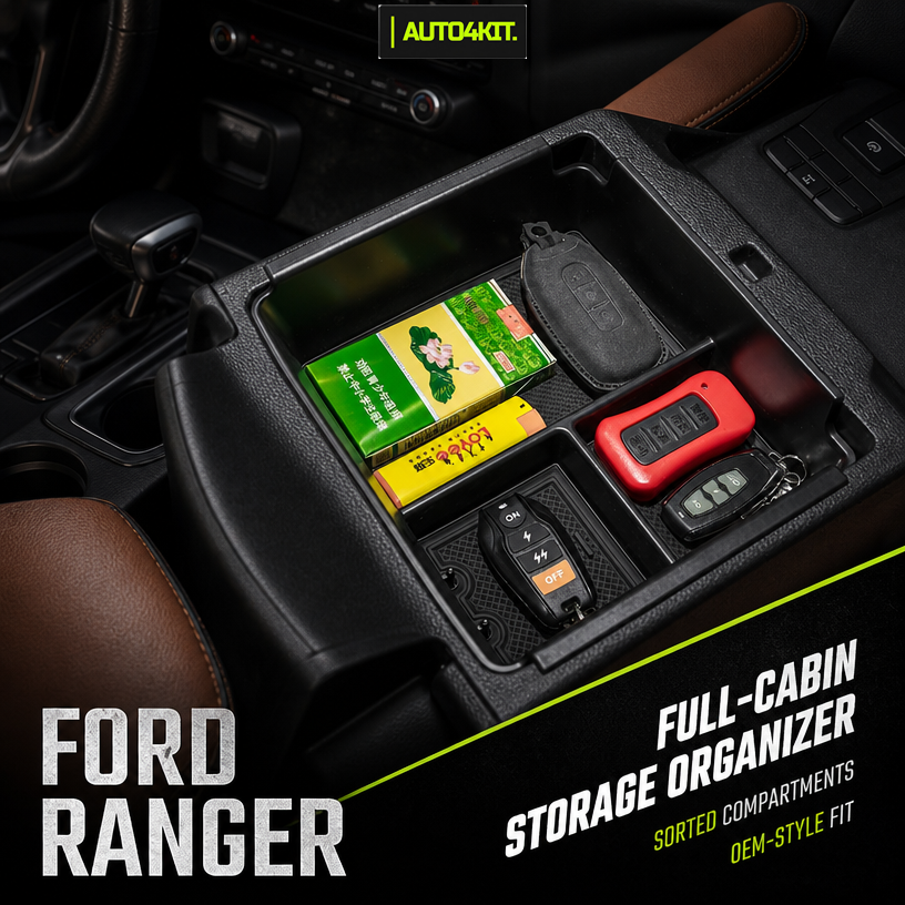 Overview of Ford Ranger cabin and cargo bed storage accessories