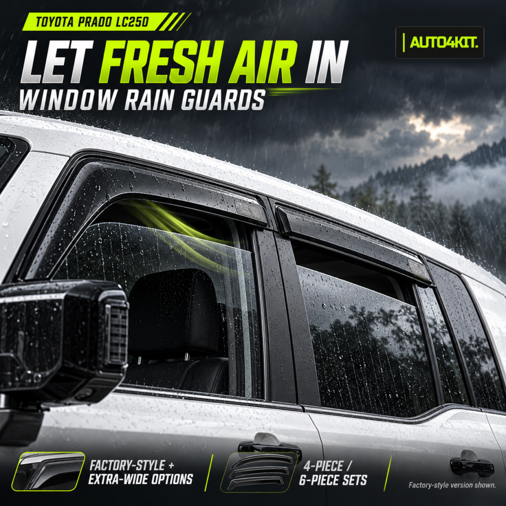 Toyota Prado LC250 window rain guard options