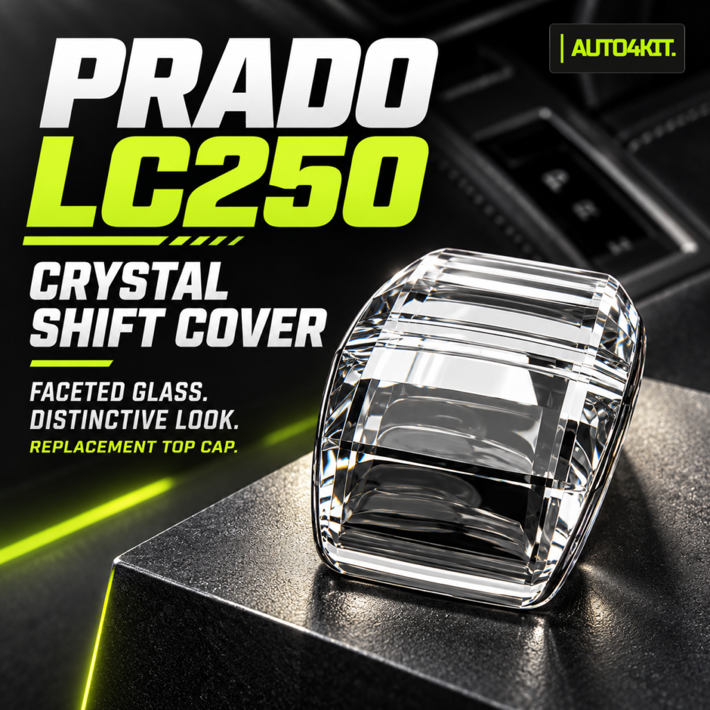 Toyota Prado LC250 crystal-style shift knob top cover in the cabin