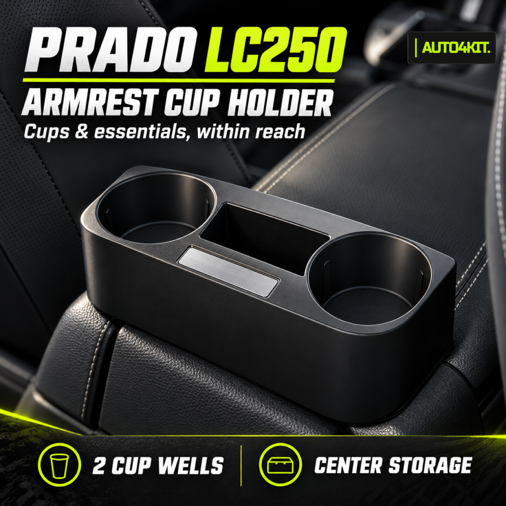Toyota Prado LC250 armrest cup holder organizer, main product view