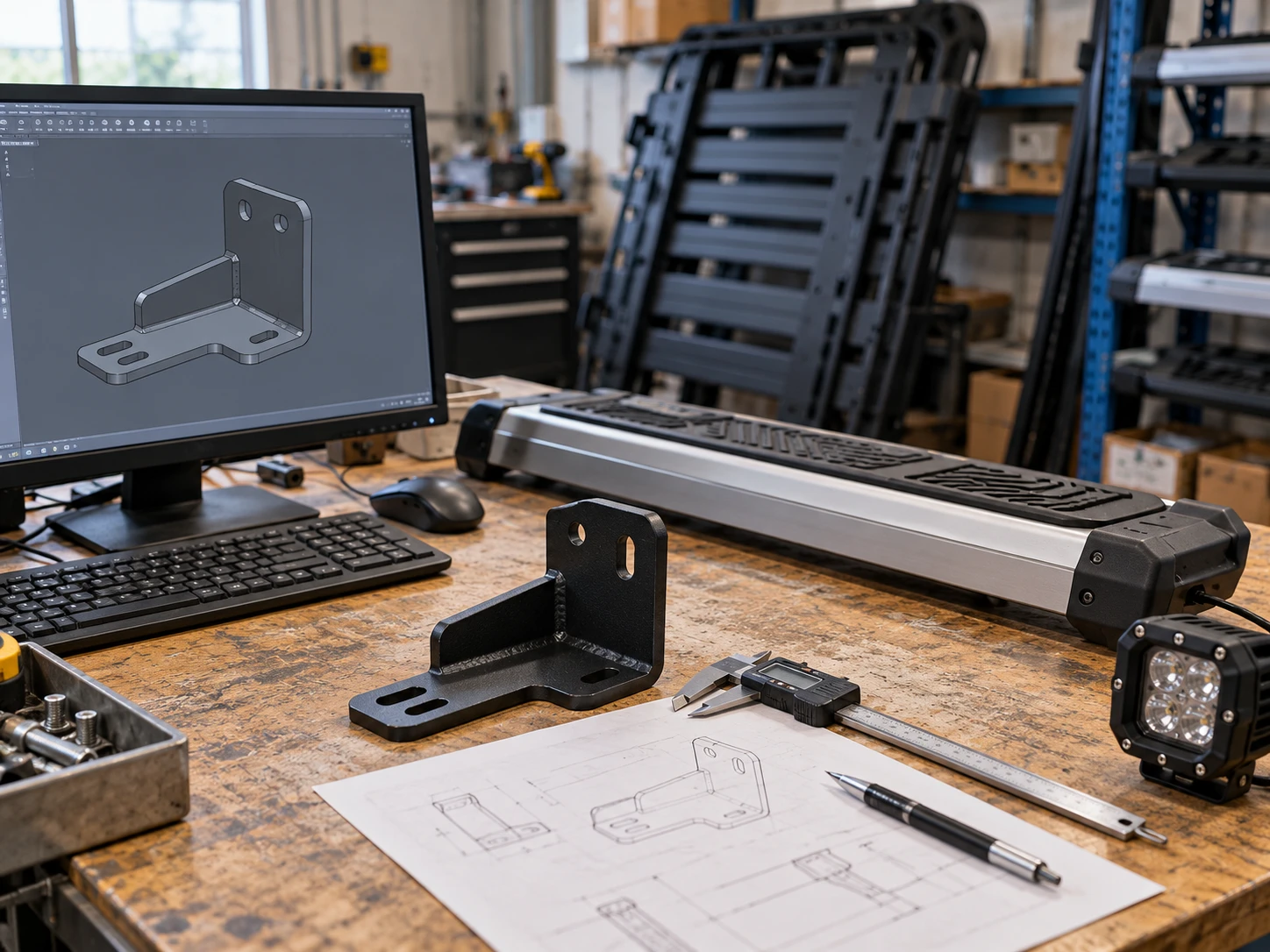 Reference-based illustrative scene: Product Development & Fitment