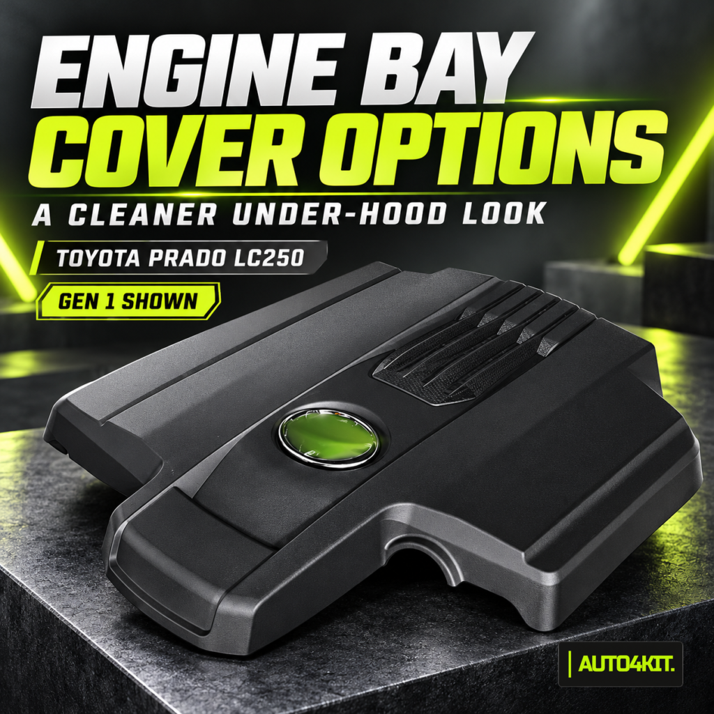 Gen 1 engine cover shown as the hero for Toyota Prado LC250 engine bay cover options.