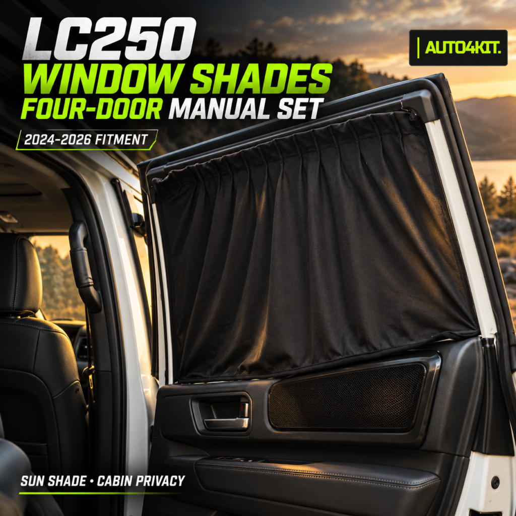 Toyota Prado LC250 window shade product overview for 2024–2026 models.