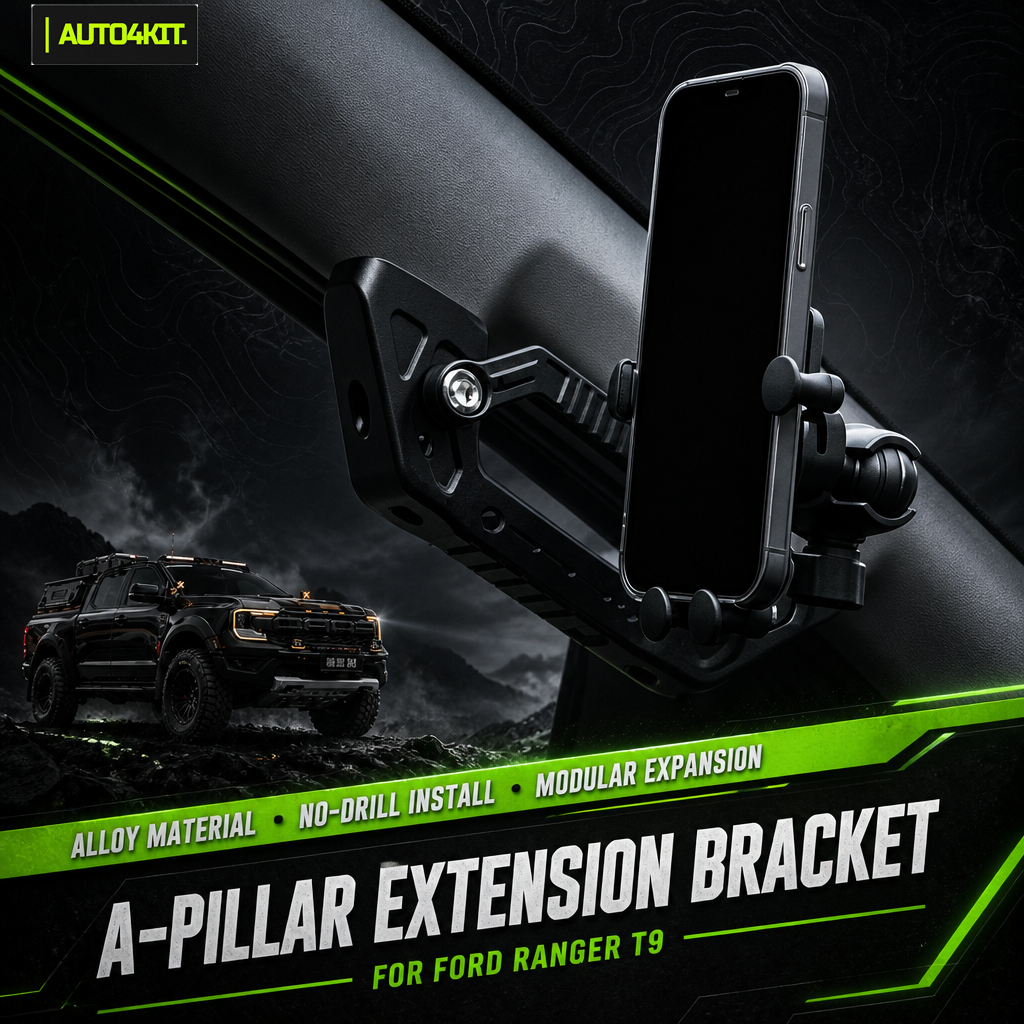 Auto4Kit A-pillar grab handle extension bracket with phone holder for Ford Ranger