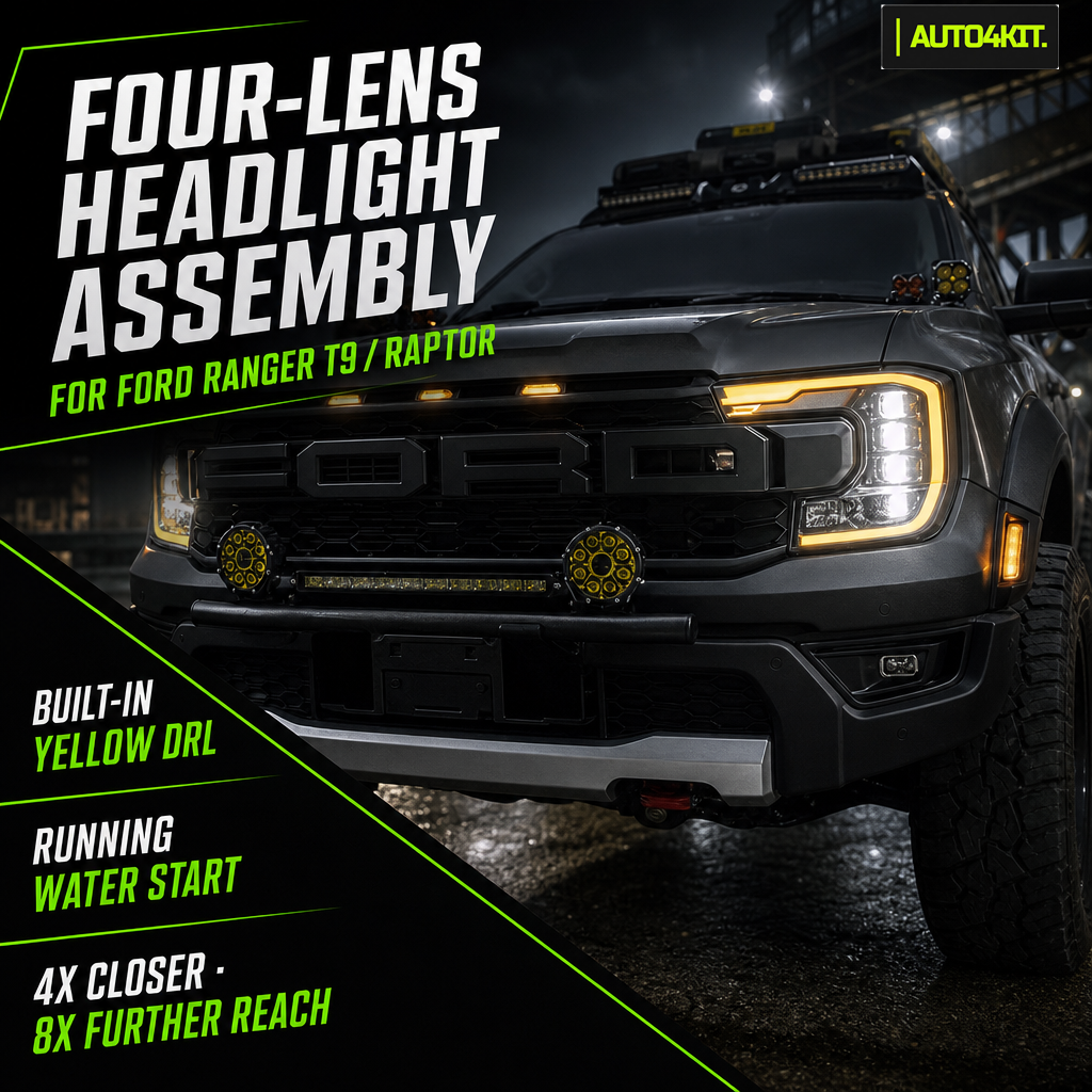 Four-Lens Headlight Assembly